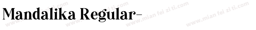 Mandalika Regular字体转换
